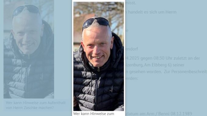 Vermisster aus Boizenburg 24.04.2025