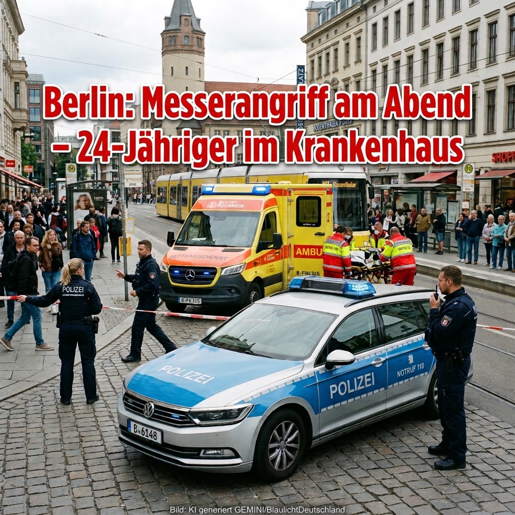 Messerangriff bei körperlicher Auseinandersetzung in Berlin Messerangriff bei körperlicher Auseinandersetzung in Berlin